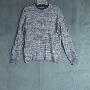 Scotch & Soda Sweater Mens Medium Blue Chunky Knit K22 Casual Preppy Amsterdam
